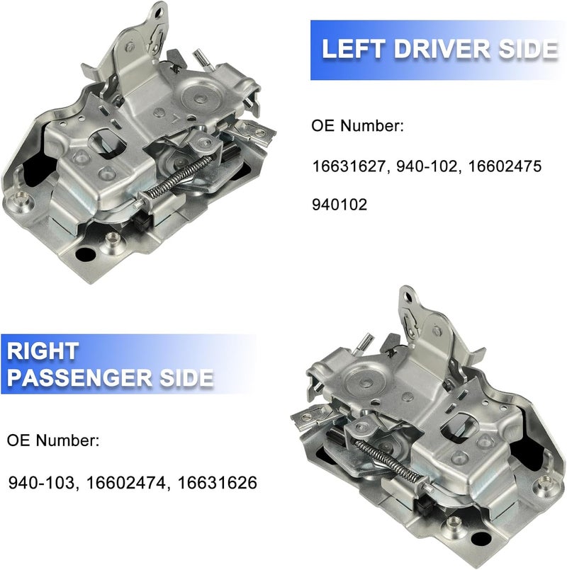 E-Vniko Front Left Right Door Lock Latch Assembly Fits for 1988-1998 Chevy Chevrolet GMC C1500 C2500 K1500 S10 Safari Yukon Truck Pickup Suburban Replace Driver Passenger Side Lock Actuator 940-102 - Image 3